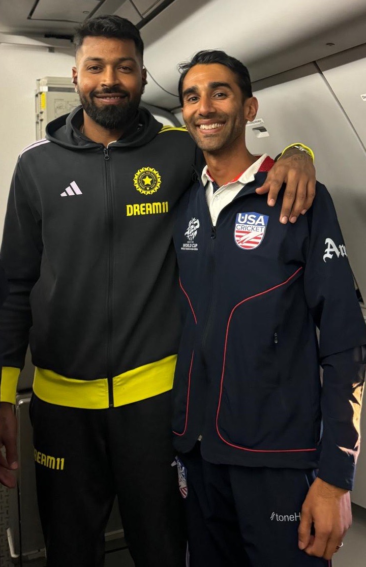 With Hardik Pandya, India